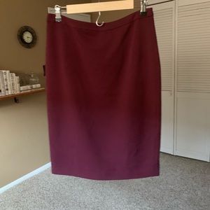Burgundy, pencil skirt
